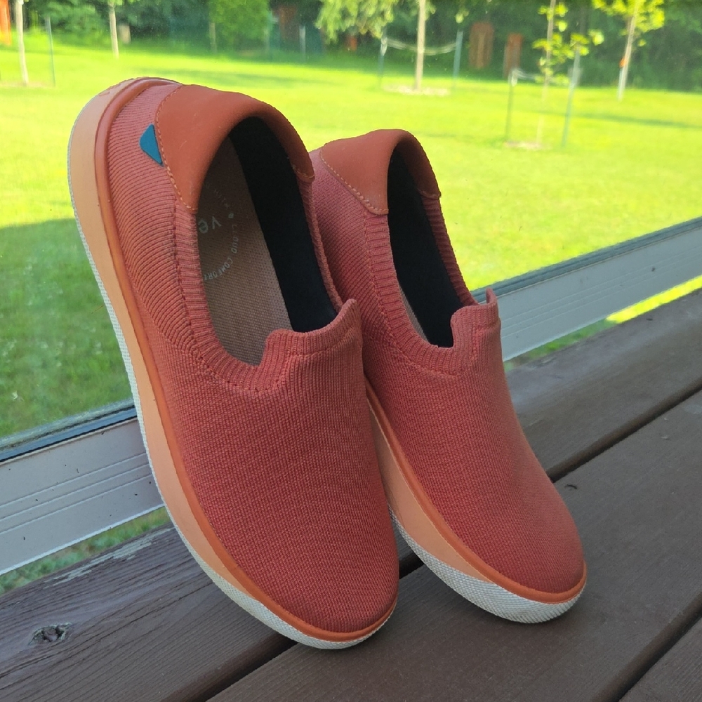 Vessi Orange Loafers Slip-On Sneakers